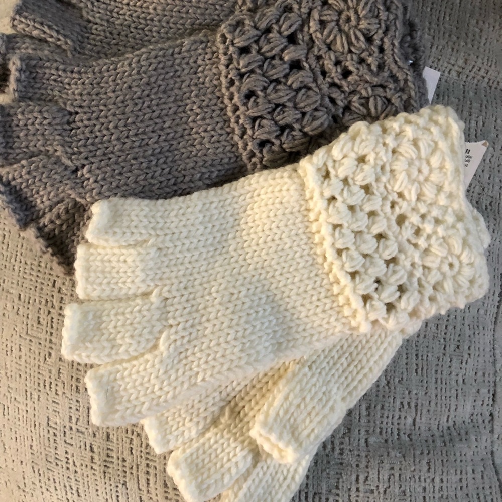 Fingerless gloves. Perfect condition. Never used.  TWO pairs!!! 💕